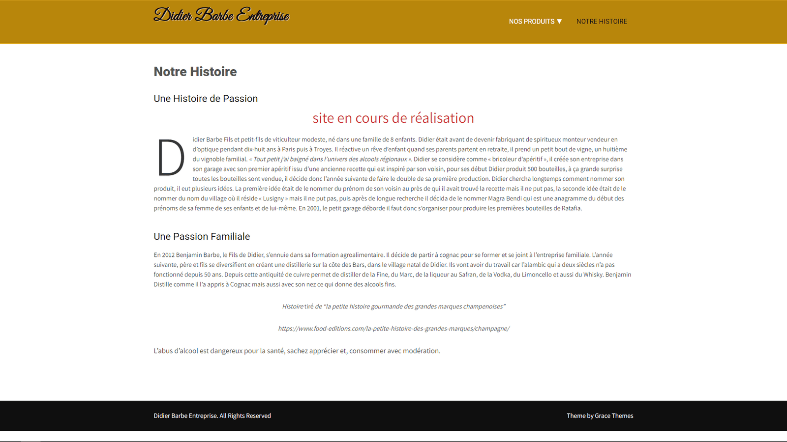 home page test Wordpress